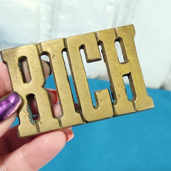 Baron Other - RICH Vintage Brass Belt Buckle